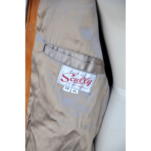 Vintage Mens Leather Jacket - Buttery Soft Leather - Scully Los Angele Supple XL - Picture 9 of 10